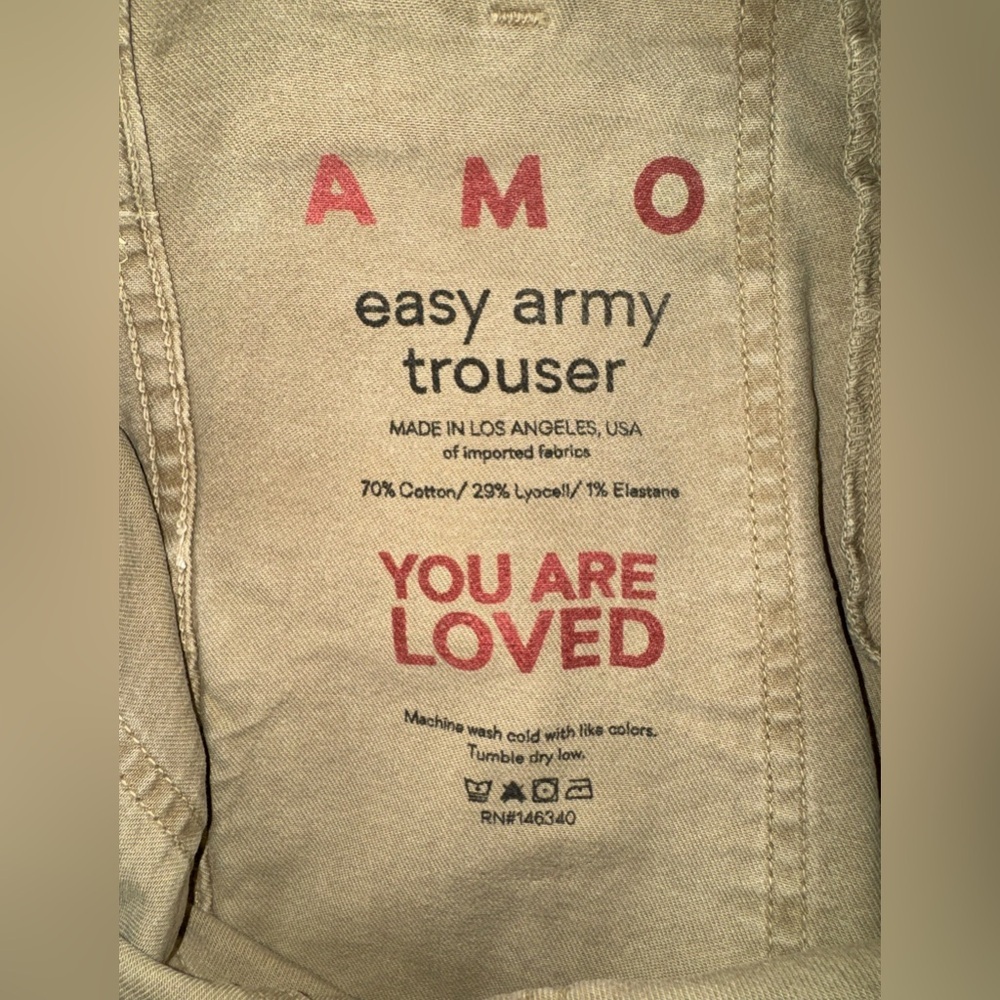 AMO Easy Army Trouser. Parchment color. Size 26 - Picture 12 of 13